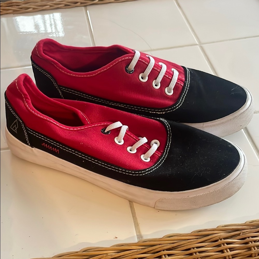 Stylish Black and Red Kids Sneakers